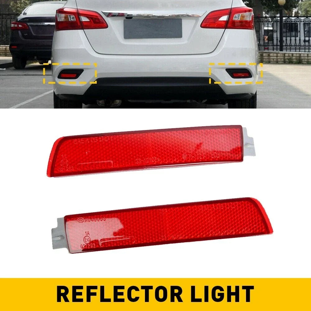 Rear Reflector Bumper Lights for Nissan Sentra (2013–2018)