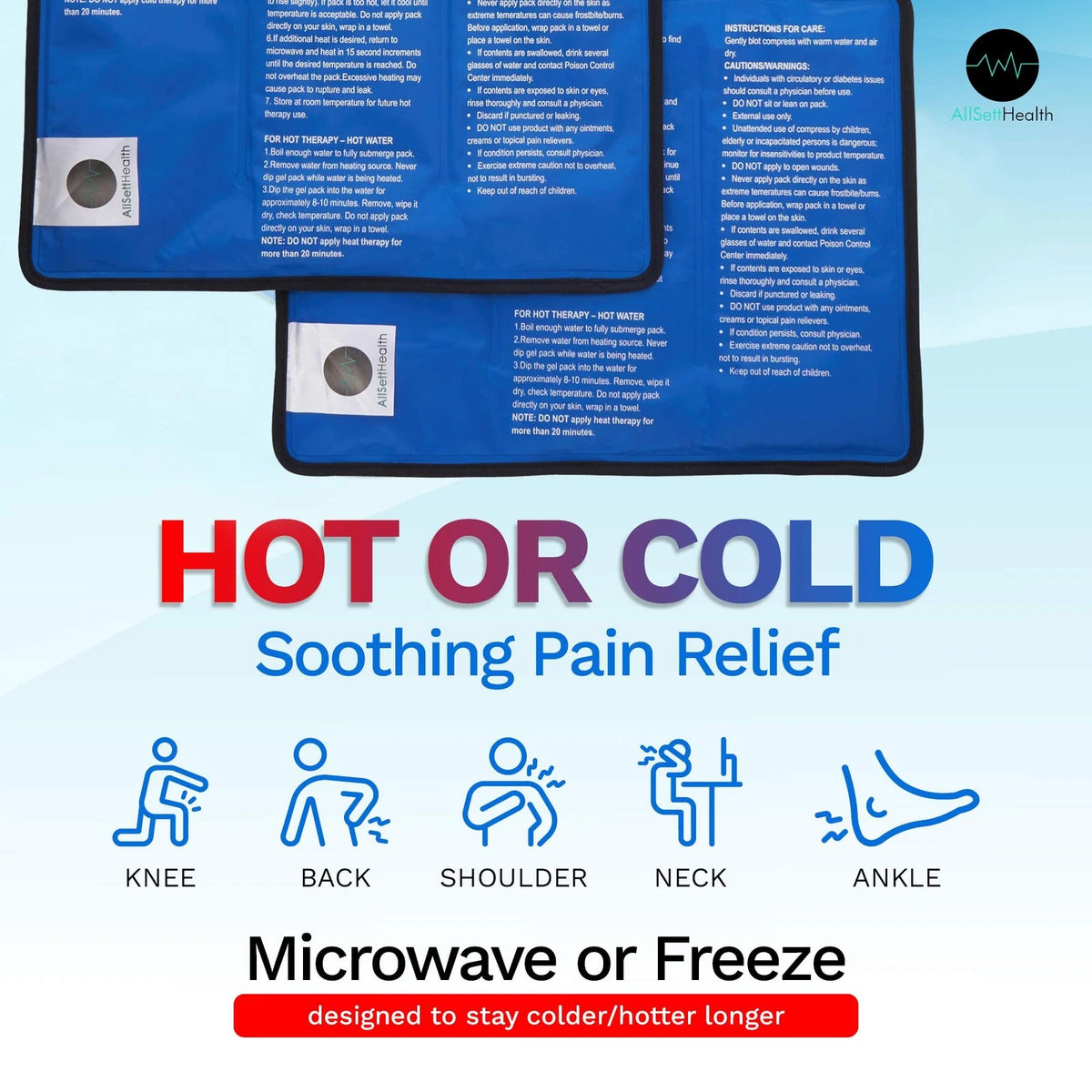 4 Pack XXL Reusable Hot and Cold Gel Ice Packs for 2X-Large (2023–2023)