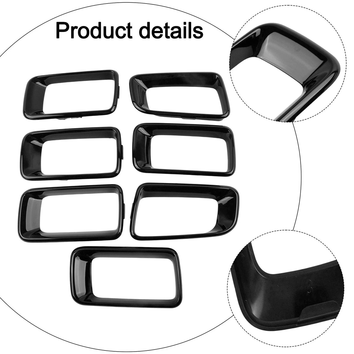 Grille Molding Insert for Jeep Compass (2017–2023) Black Direct Installation