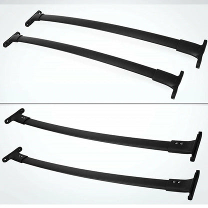 Set of 2 Black Aluminum Matte Roof Rack Cross Bars for Ford Explorer (2016–2019) H164-5815