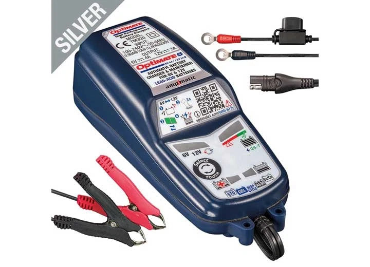 Optimate TM-321 Battery Charger & Maintainer for Select Vehicles (6-12V)