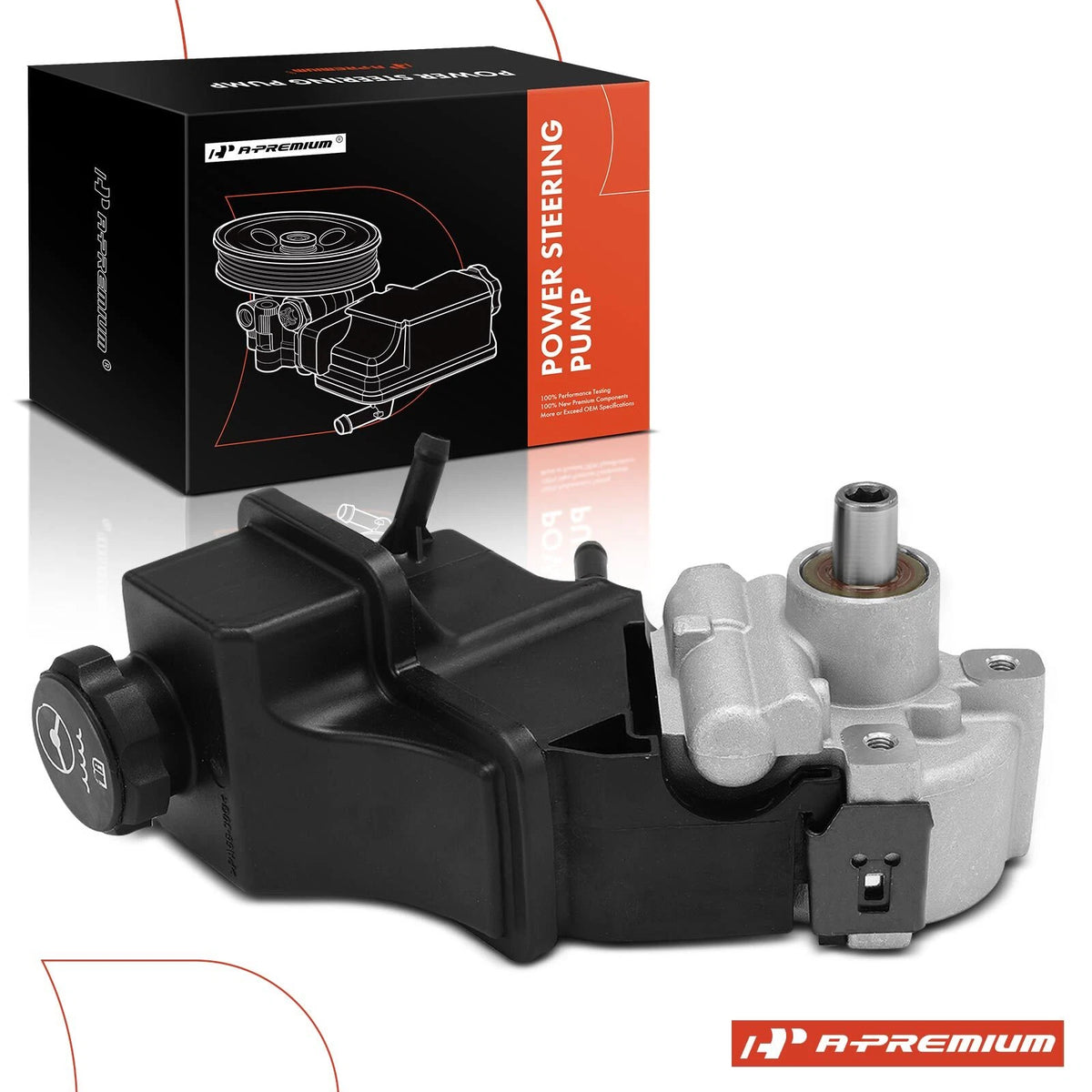 Power Steering Pump w/Reservoir for Chevy Silverado GMC Sierra 2500 HD (19209150, 20953568, 20-5000R)