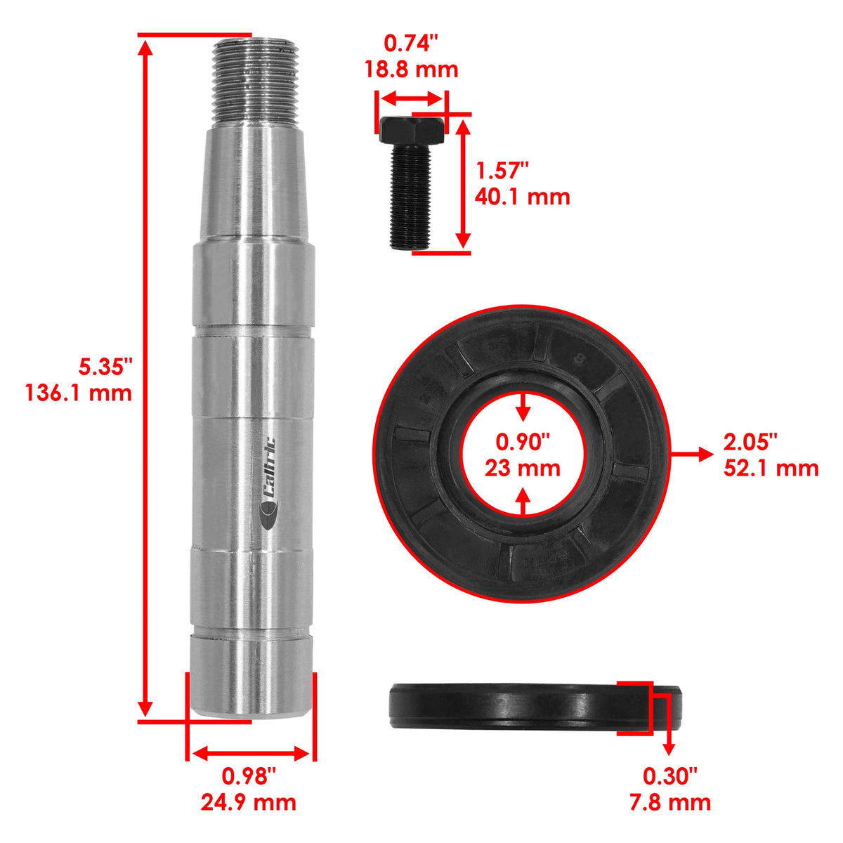 Deck Spindle Shaft for King Kutter RFM-48-XB, RFM-60, RFM-72 (SE1263+BR1306)