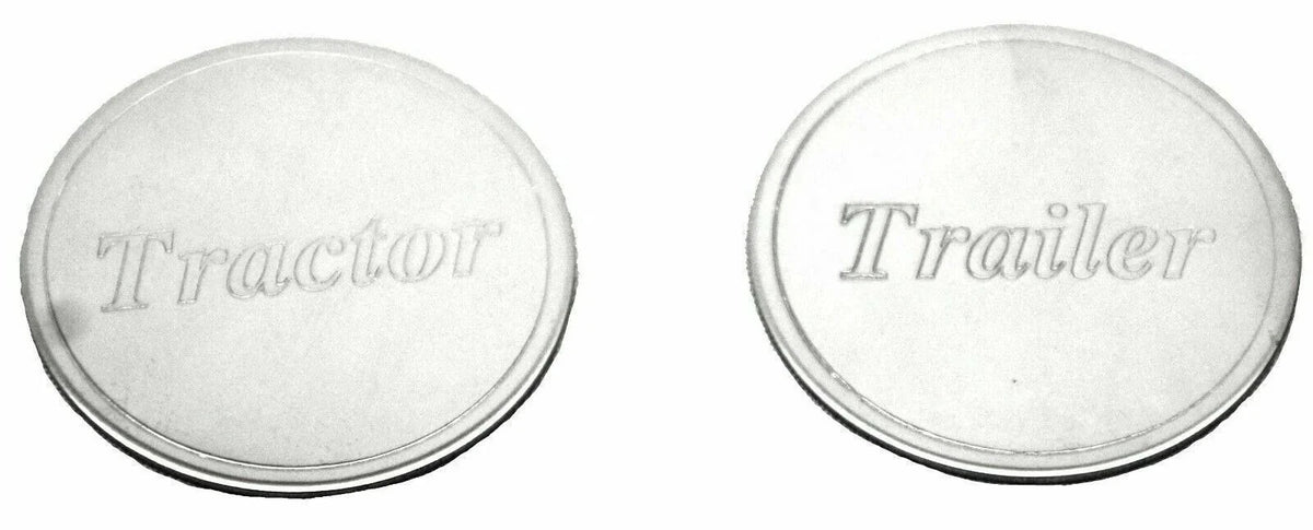 Set of 2 Chrome Air Brake Knobs for Tractor Trailer (95966-95965)