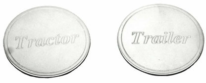 Set of 2 Chrome Air Brake Knobs for Tractor Trailer (95966-95965)