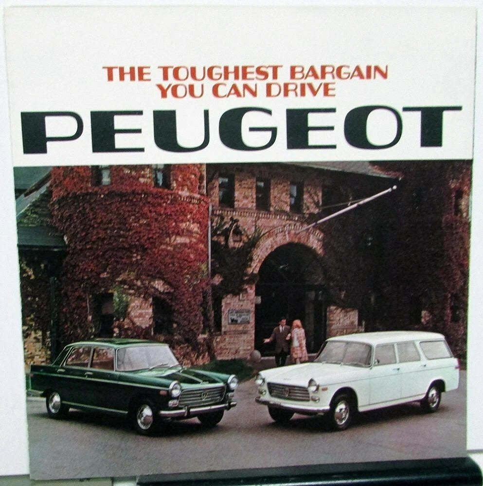 Peugeot 404 Sales Brochure Folder for 1968 Models Sedan Station Wagon