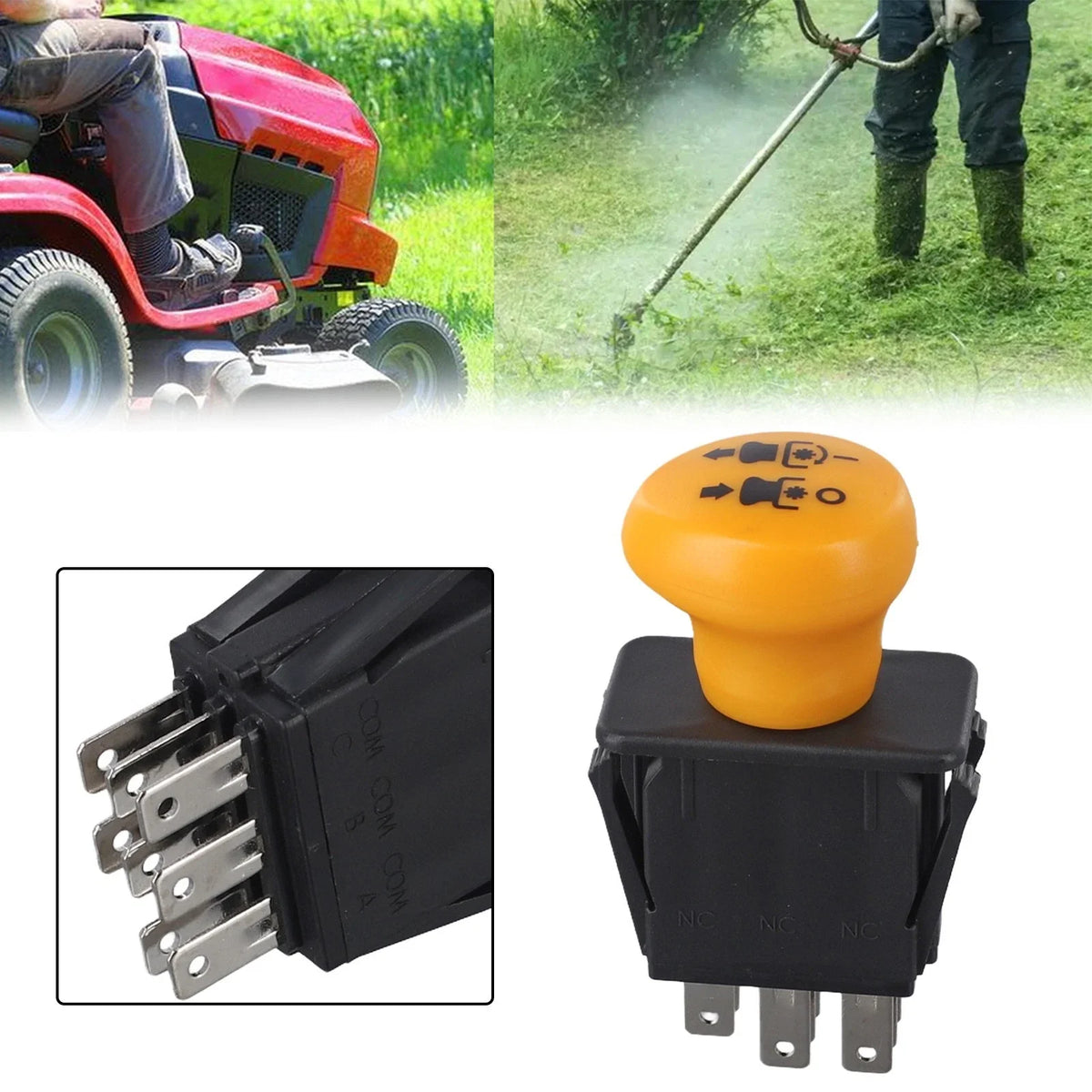 8 Terminal Lawn Mower Clutch Switch for Multiple Models (Compatible)