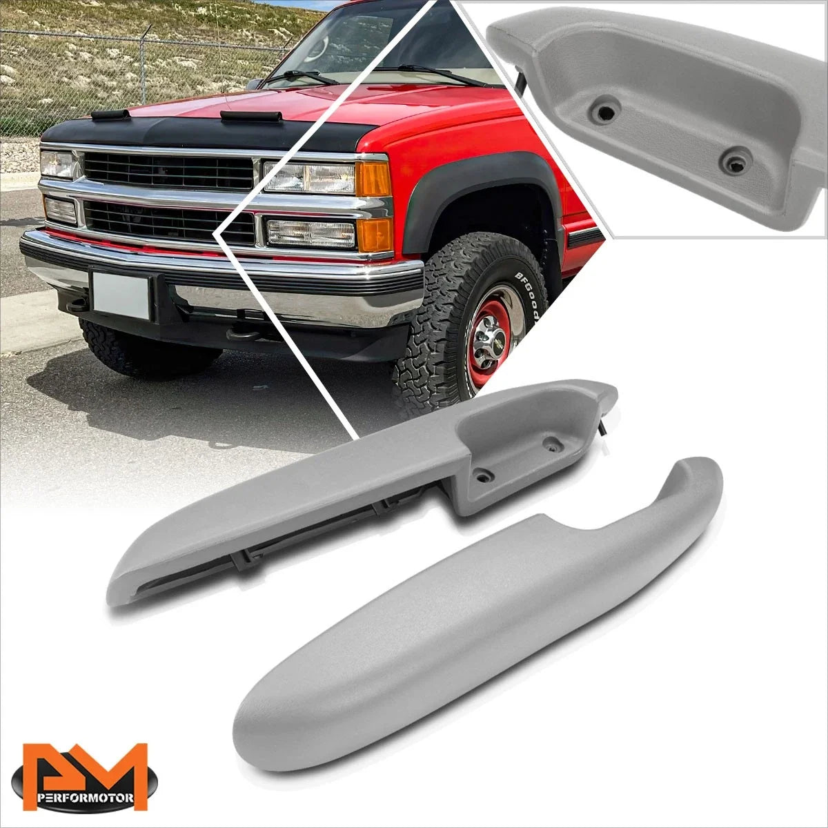 Set of 2 Front Door Arm Rests for Chevy GMC C/K Series (1995–2002)