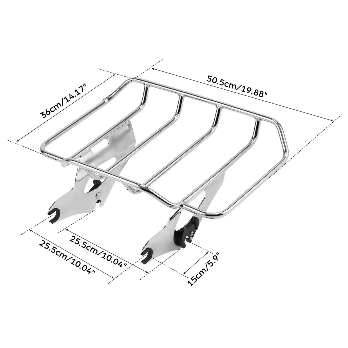 Chrome Quick Release Luggage Rack for Harley Street Electra Glide (2014–2025)