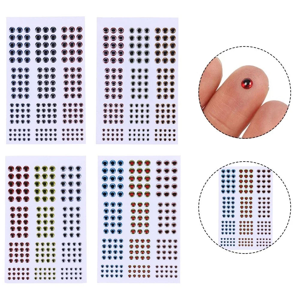 Set of 4 Lure Eyes 3mm 4mm 5mm 6mm for Fishing Bait
