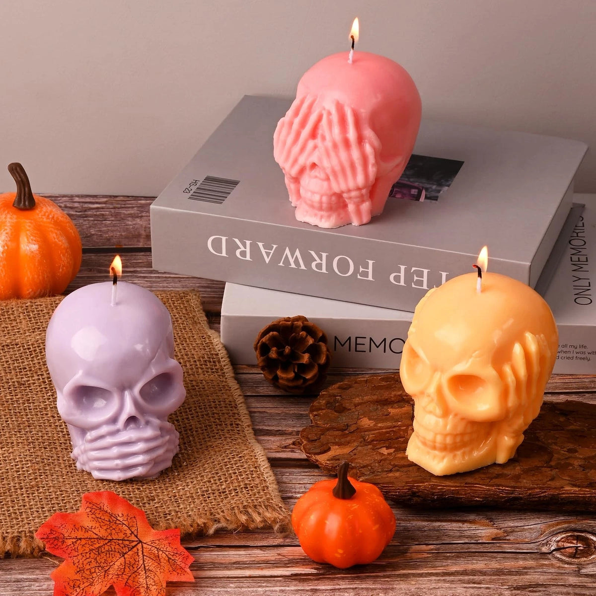 3 Pack Skull Candle Molds for 3D Resin