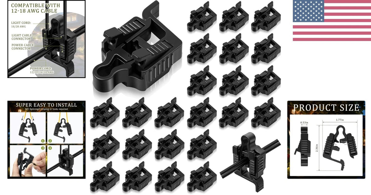 24 Pack Landscape Lighting Connectors for 12-18 Gauge Cables