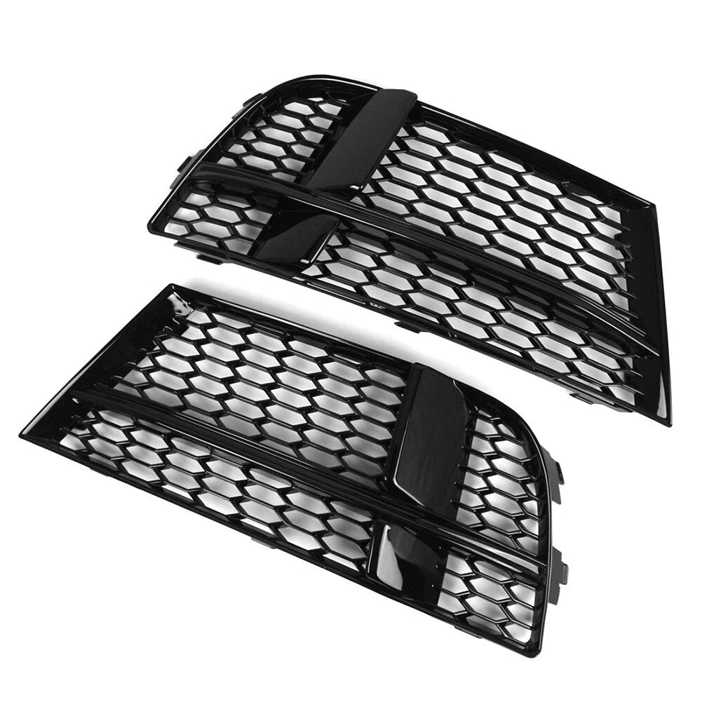 Open Mesh Honeycomb Front Bumper Fog Light Grille for Audi A3 S3 (2013–2020)