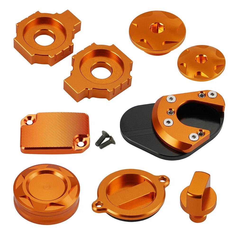 Engine Plug & Oil Filter Cover & Kickstand Pad Set for KTM 125/200/390 Duke (2011–2015)