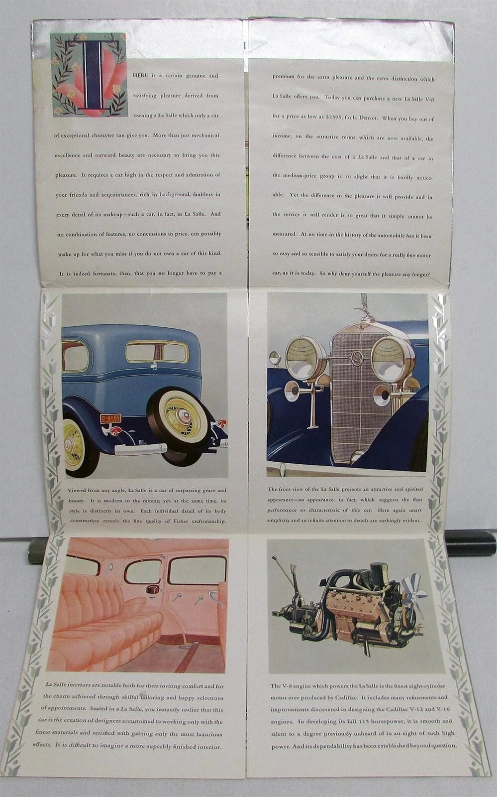 Color Sales Folder for Cadillac LaSalle (1932) Silver Metallic Printing