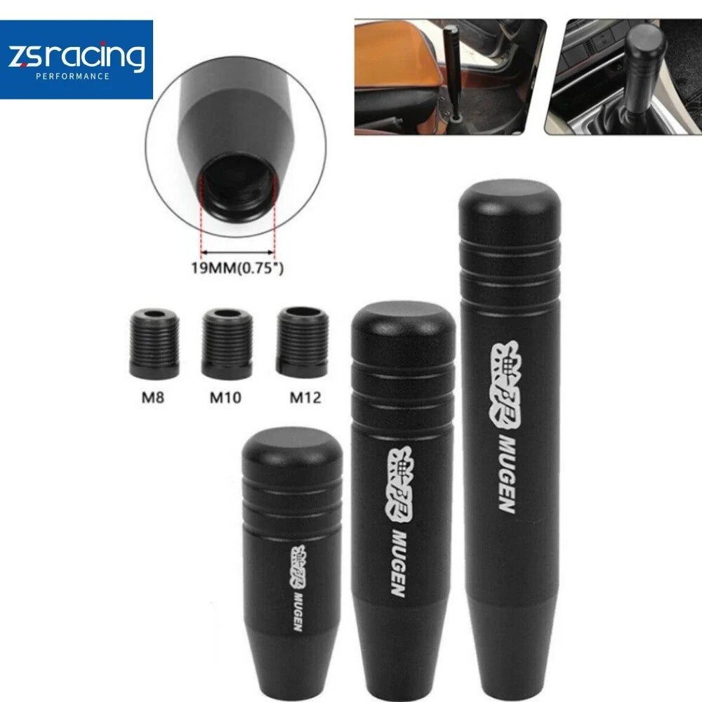 Mugen Aluminum Black Automatic Gear Shift Knob for Universal Fit (2000–2023)