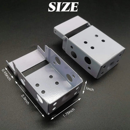 Set of 6 Low Profile 2-Inch Blind Brackets for Universal Fit (One Size)