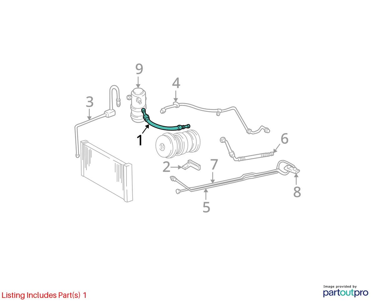 Hose Assembly A/C for GMC Chevrolet Safari Astro (1987–1989) 15571273