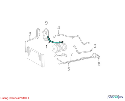 Hose Assembly A/C for GMC Chevrolet Safari Astro (1987–1989) 15571273