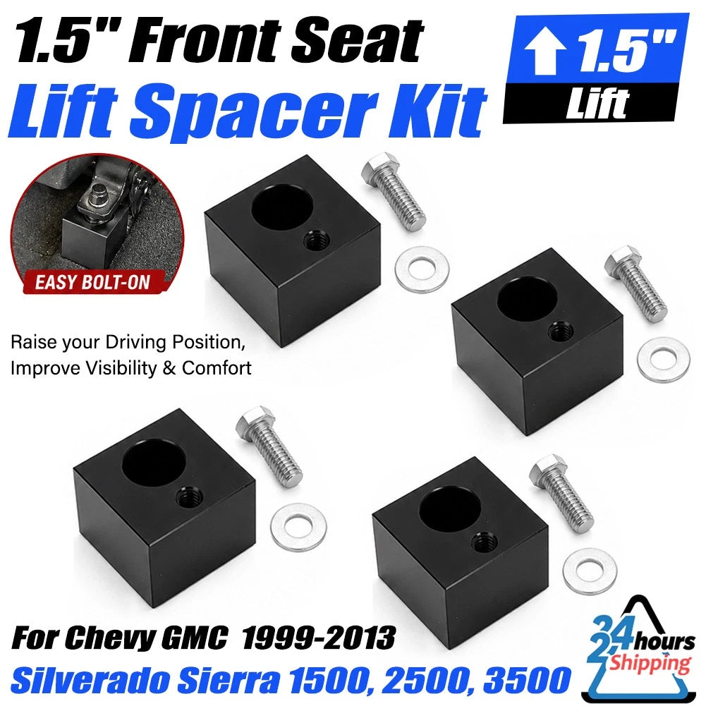 1.5" Front Seat Riser Spacer Lift Kit for Chevy Silverado/GMC Sierra (1999–2013)