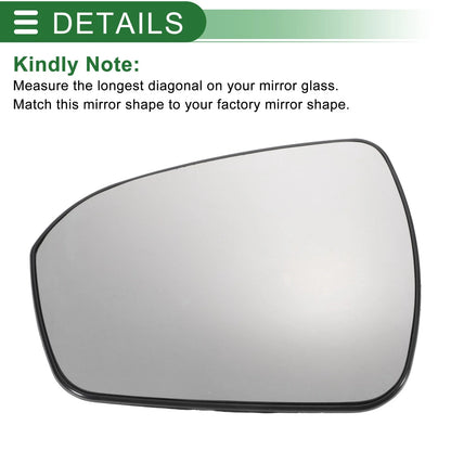 Left Side Heated Convex Mirror Glass for Ford Mondeo (2014–2022)