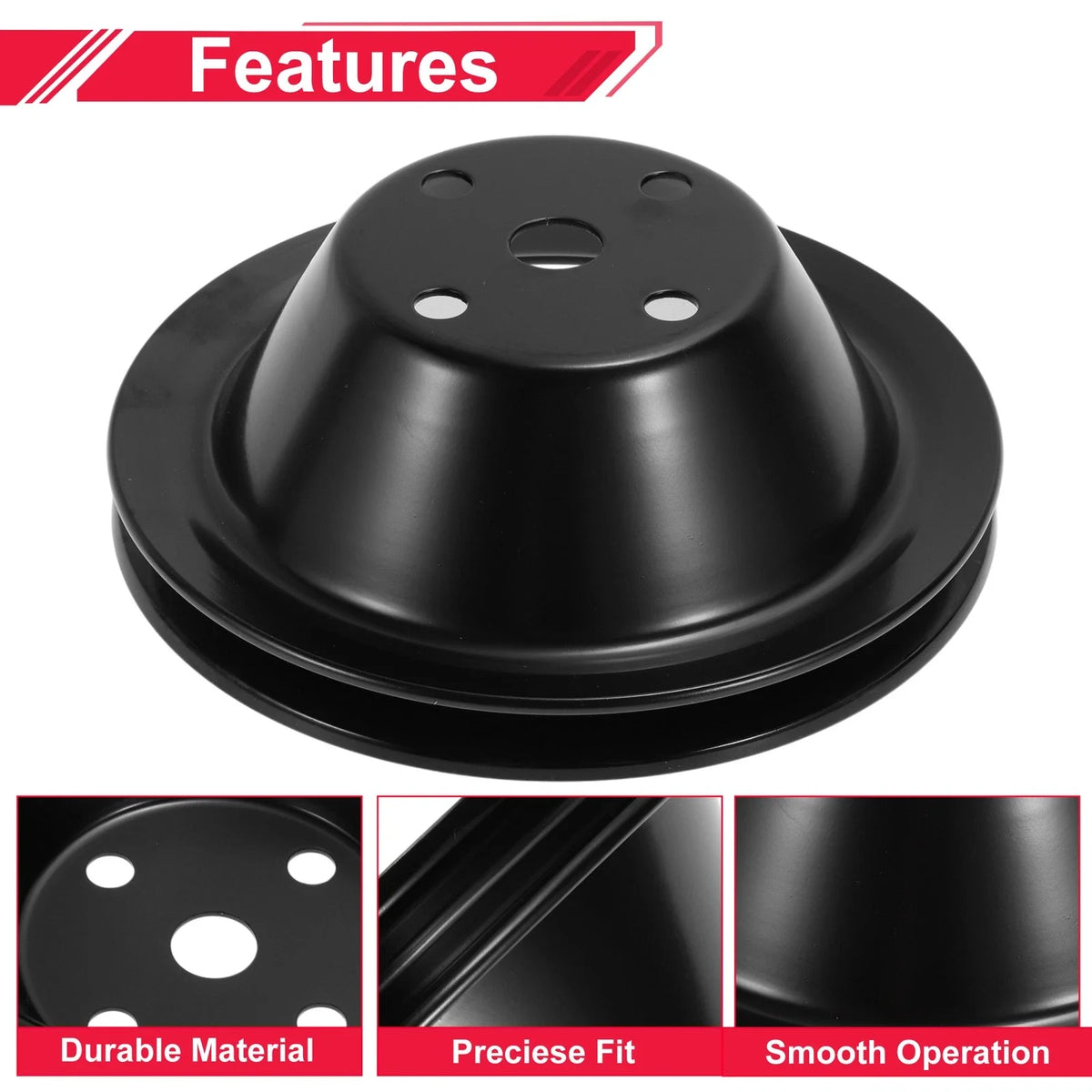 LWP Single-Groove Long Water Pump Pulley for Chevy SBC Small Block (262–267)