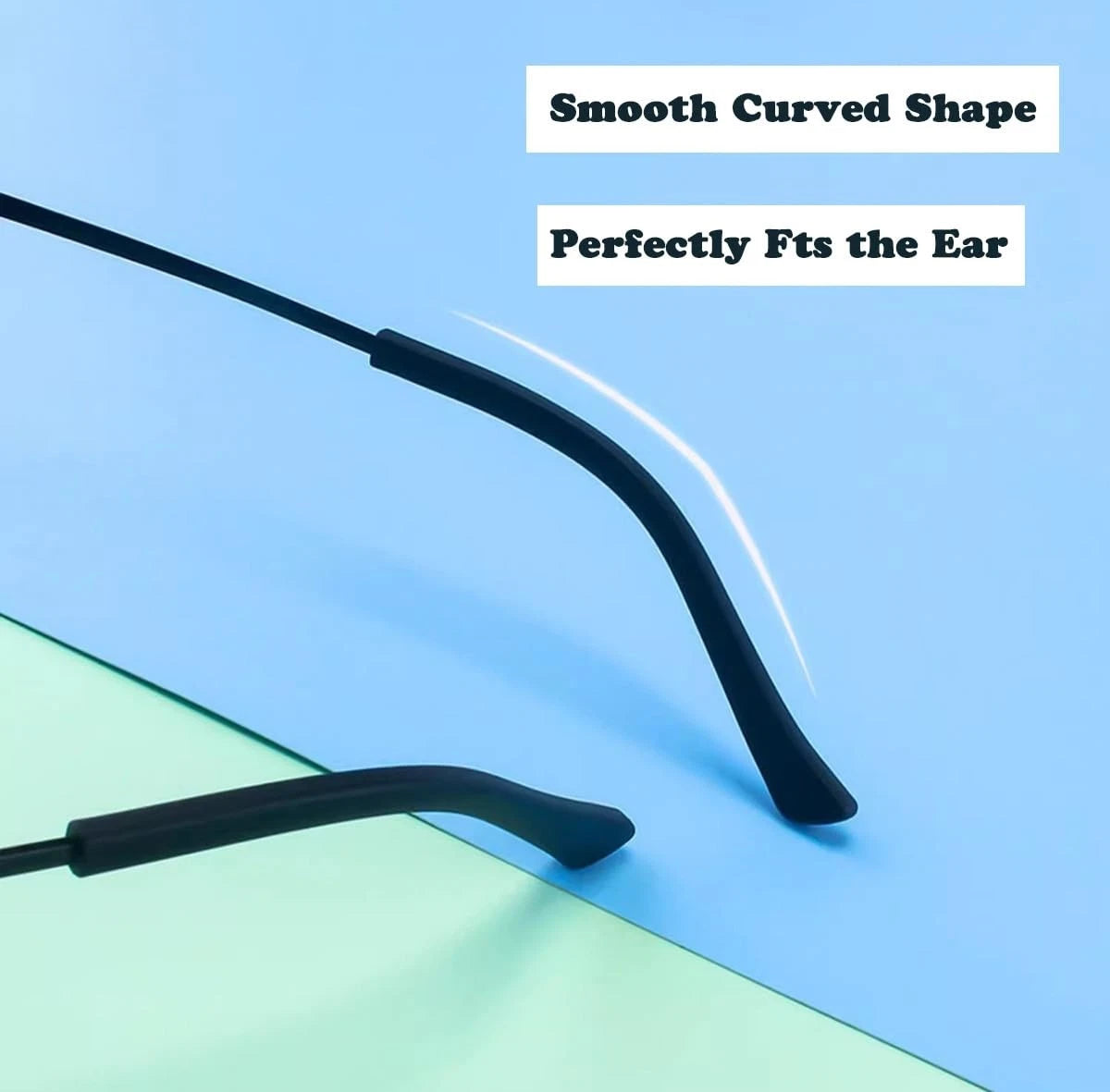 Eyeglass Temple Tips for Sunglasses (Pack of 1) - Black
