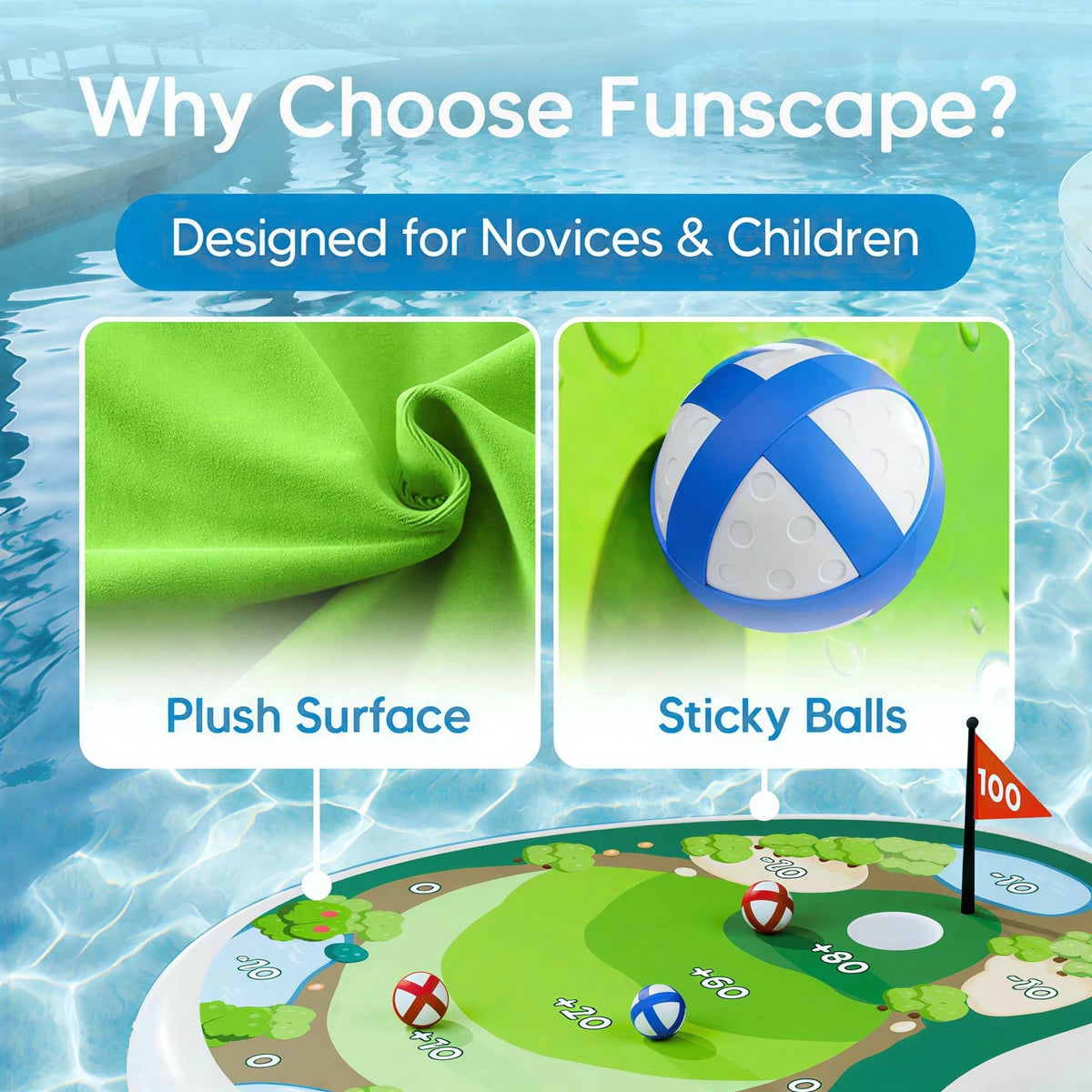 Kids Inflatable Golf Pool Toys for Fun Swimming Pool Game