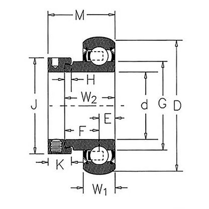 Ball Bearing Spherical Non-Relub for John Deere 6622