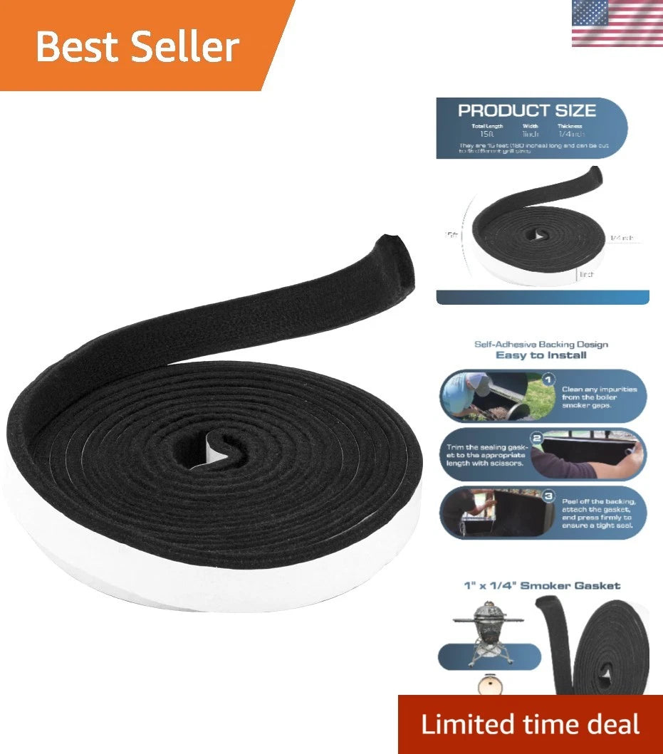 15 FT Extra Thick BBQ Smoker Gasket for Vision Grill