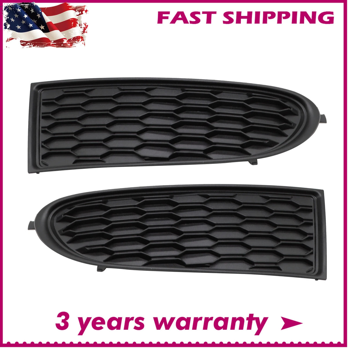 Pair Front Bumper Fog Light Lamp Cover Bezel for Dodge Journey (2011–2020) - 68079852AB, 68079853AB