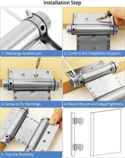 Set of 4 Heavy Duty 3" Cafe Saloon Bars Door Swing Hinges