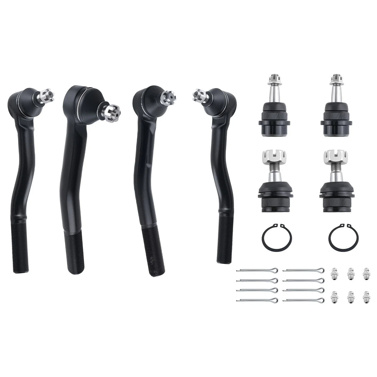 Set of 4 Front Upper Lower Ball Joints Tie Rod Ends for Jeep Grand Cherokee (1999–2004)