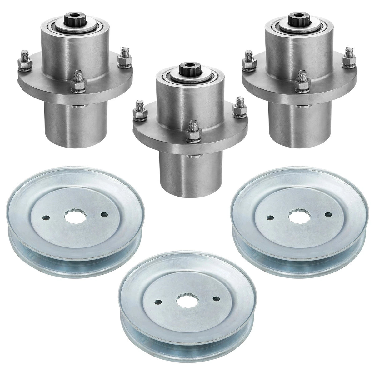54" Deck Spindle with Pulley for Hustler Fastrak (SD2733+PY4533)
