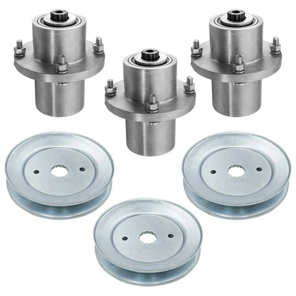 54" Deck Spindle with Pulley for Hustler Fastrak (SD2733+PY4533)