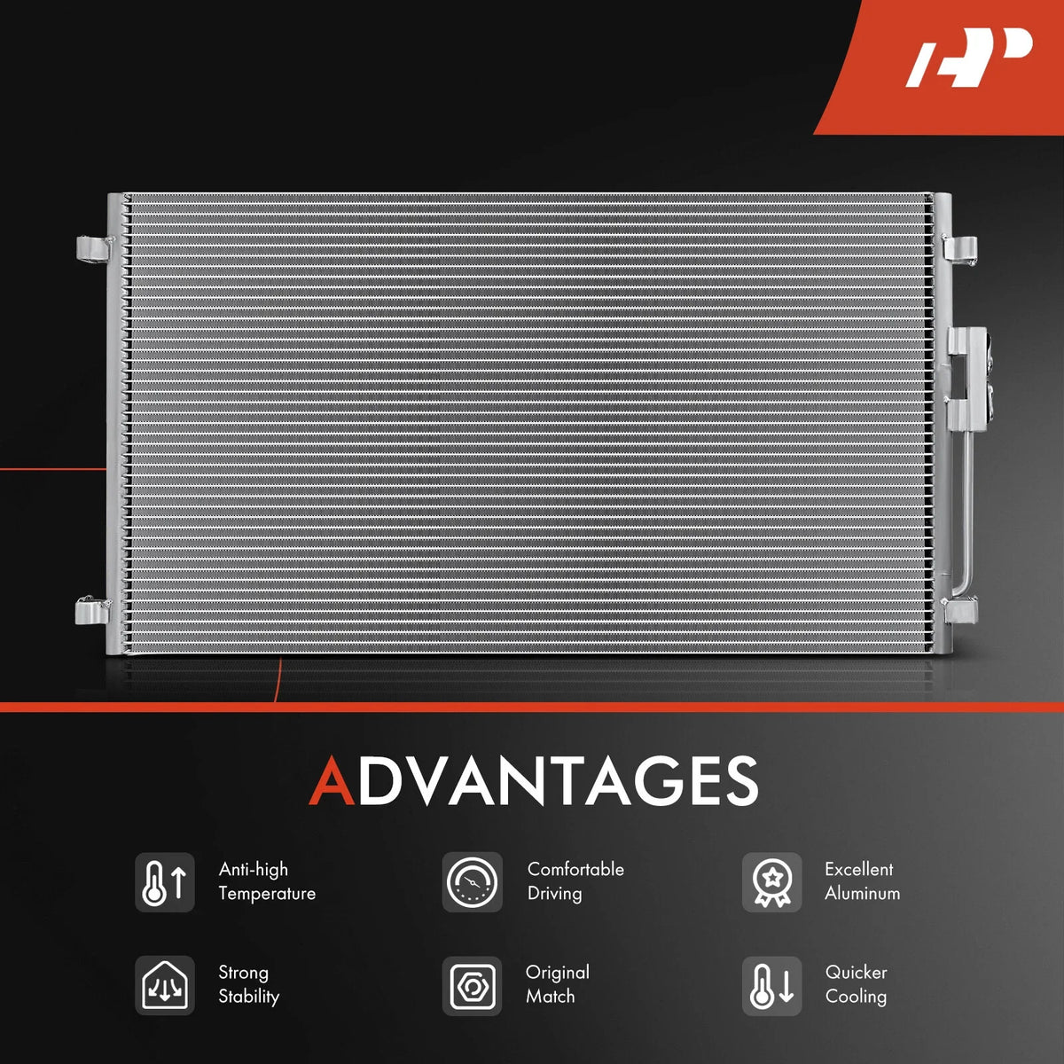 A/C Condenser with Bracket for Chrysler Town & Country Dodge Grand Caravan