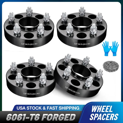 1.25 Inch Wheel Spacers for Chevy S10 Blazer Corvette (M12x1.5, 5x4.75)