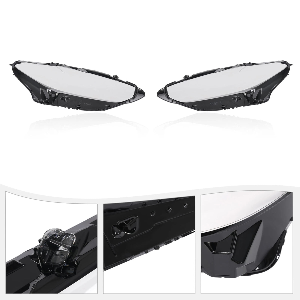 Set of 2 Headlight Clear Lens Covers for BMW 4-Series M4 i4 (2021–2024)