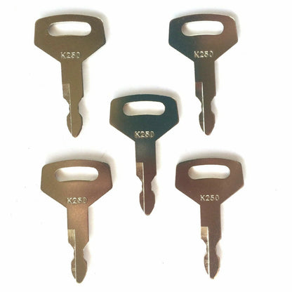 5pc Ignition Keys for Case Kobelco Kawasaki New Holland Mini-Excavator