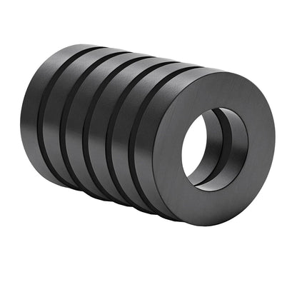 Ferrite Donut Magnets for OD50 x ID25 x 8mm Ring Black