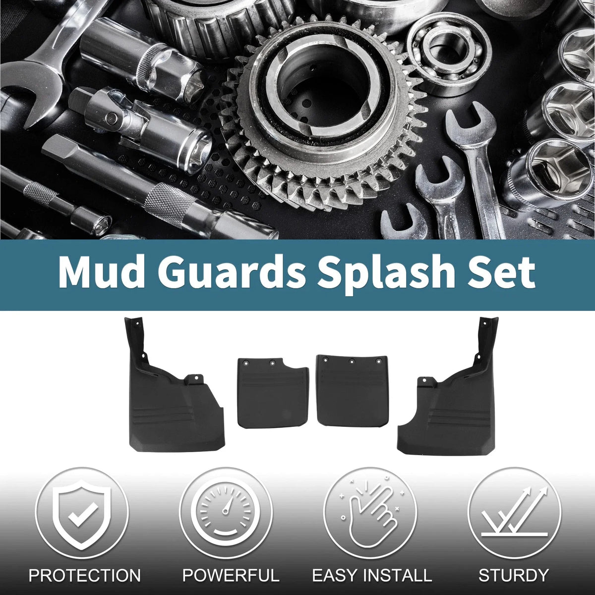 Set of 2 Mud Flaps Splash Guards for Toyota Land Cruiser FJ70/LC79