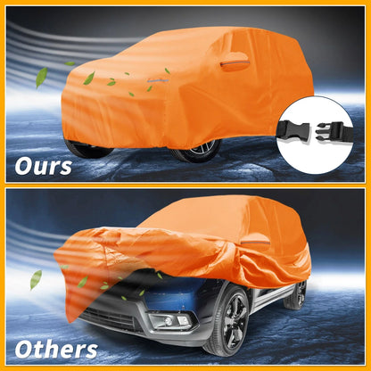 Waterproof Car Cover for Honda Passport (2019–2023) Orange Cotton Zipper