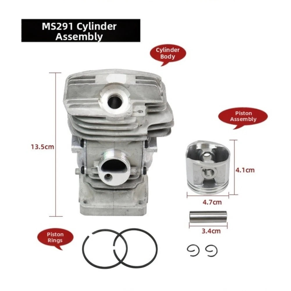 47mm Rebuild Kit for MS291 MS271 Chainsaw with Needle Bearing, Oil Seals