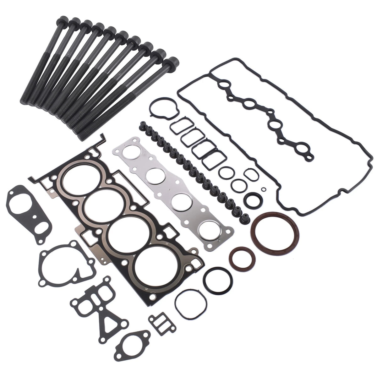 Engine Overhaul Gasket Kit with Head Bolts for Hyundai Sonata Kia Optima - 22321-25000, 20910-2G00A, 22311-2G600