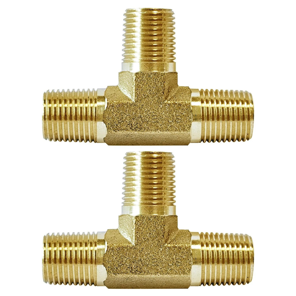 1/8 NPT Male Brass Tee Pipe Fitting for Automotive Applications