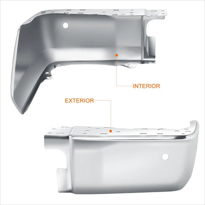Rear Right Bumper End Cap for Toyota Tundra (2014–2021) w/ Parking Sensor Holes