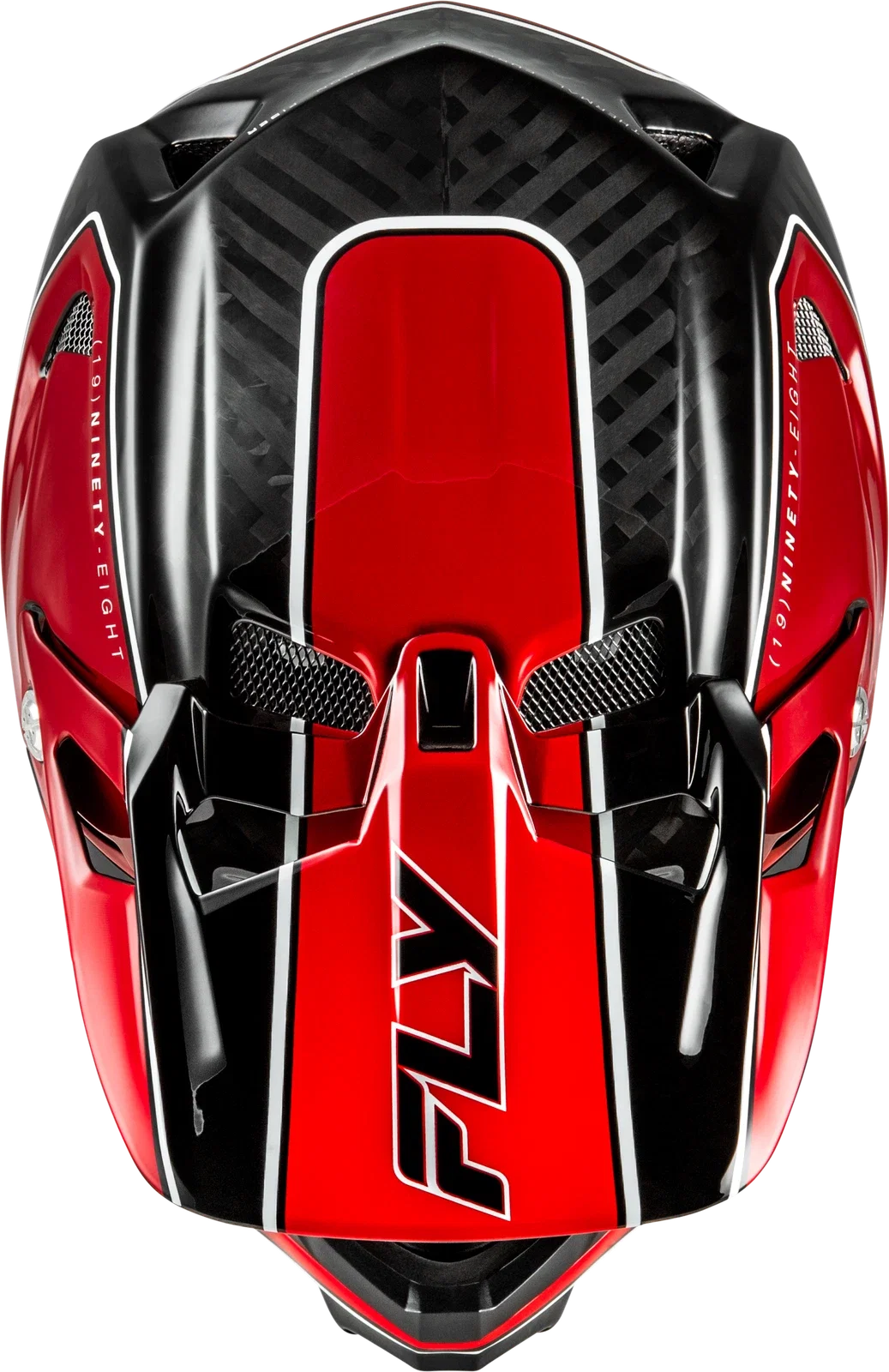 Fly Racing Werx R Flow Carbon Helmet Small Black Red for Bicycle (N/A)
