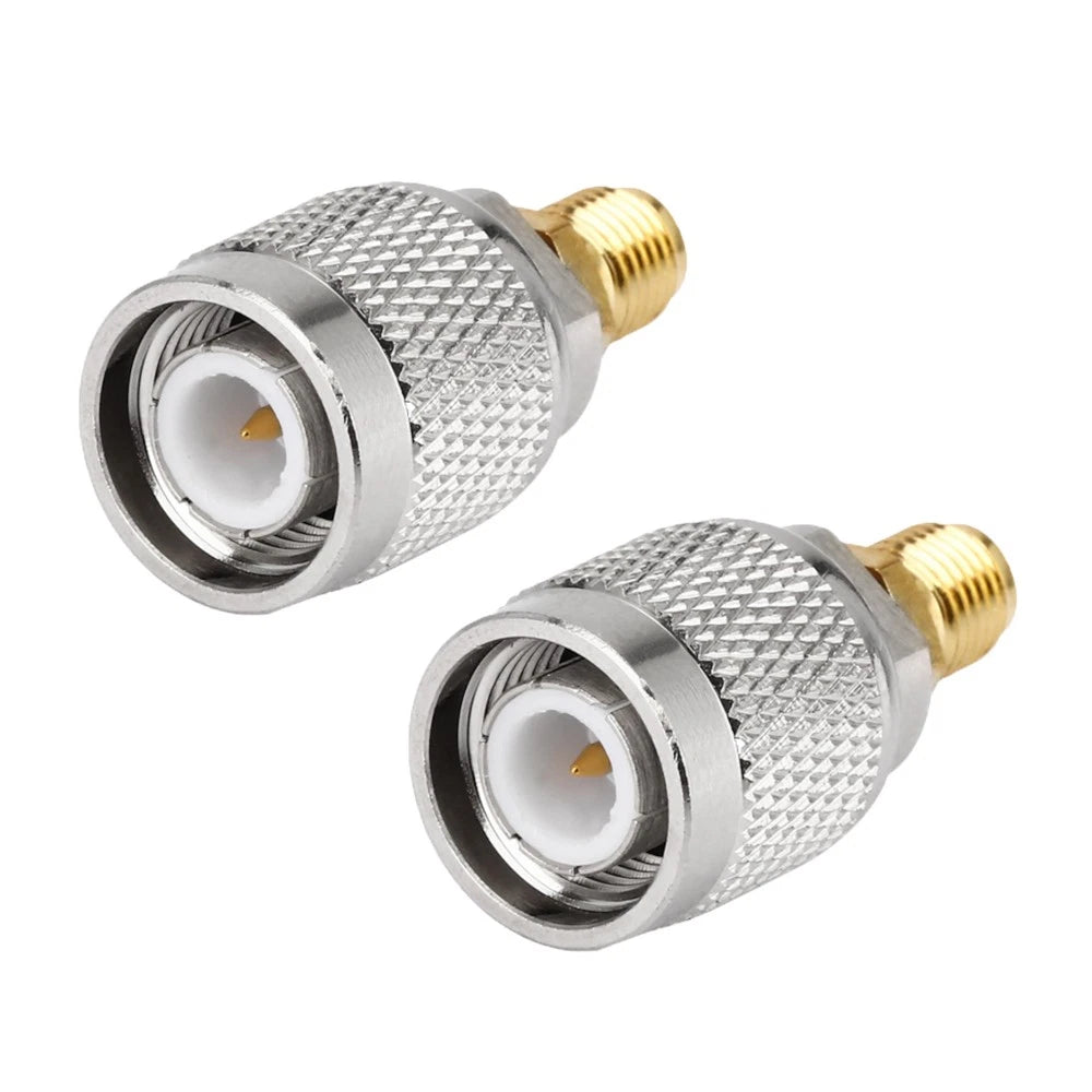2X TNC Male Plug to SMA Female Jack RF Coax Connector Adapter