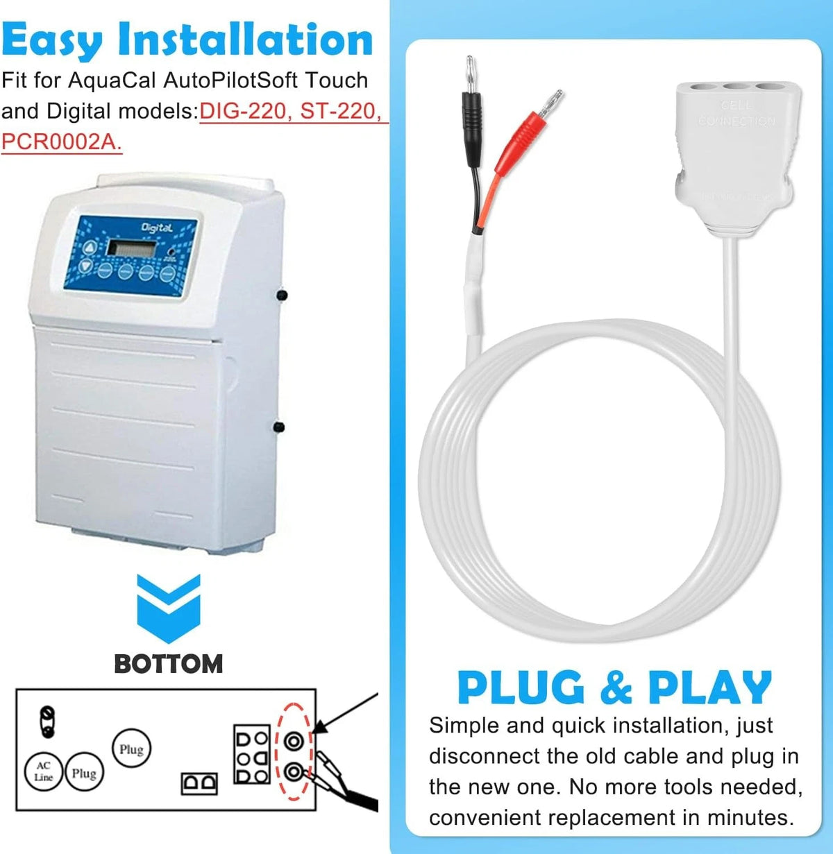 Cell Cord 952 ST/DIG for Autopilot Pool Pilot Digital DIG-220, ST-220
