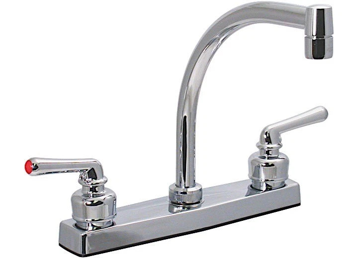 8" Hi-Arc Kitchen Faucet for RV (Chrome Teacup Handles)
